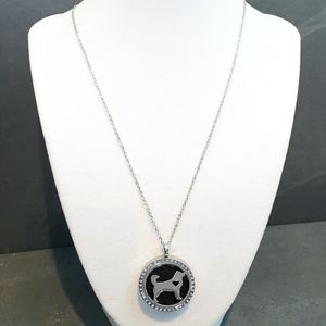 Husky Aromatherapy Pendant / Silver Dog Necklace